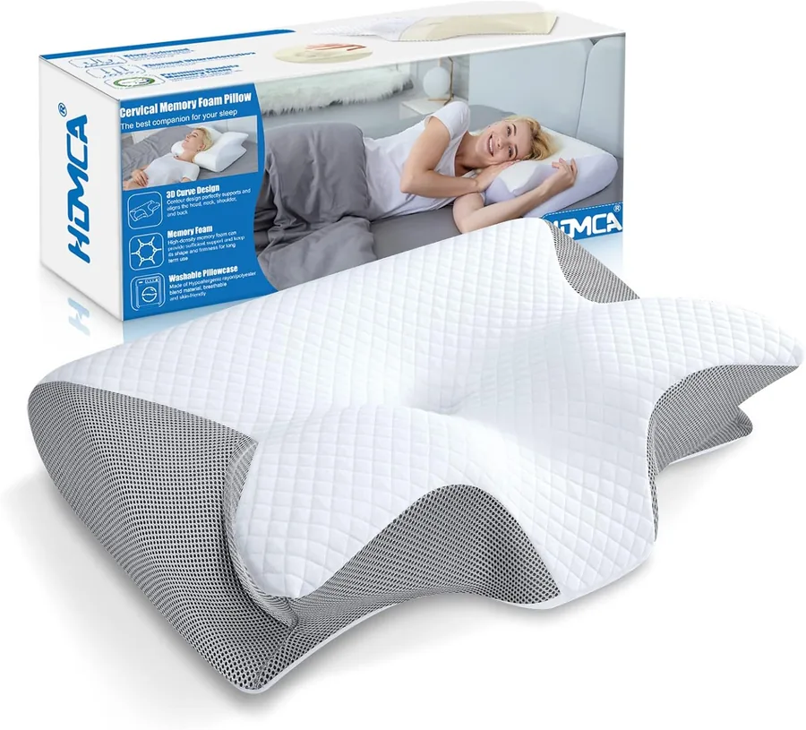 HOMCA Almohada Cervical 2 en 1