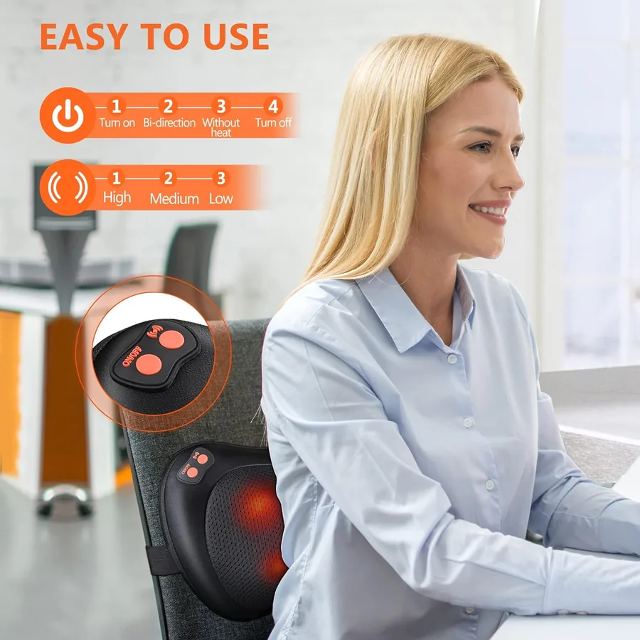 Cojin de Masaje Electrico Shiatsu