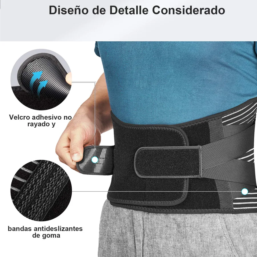 FREETOO Faja Lumbar con 6 Varillas