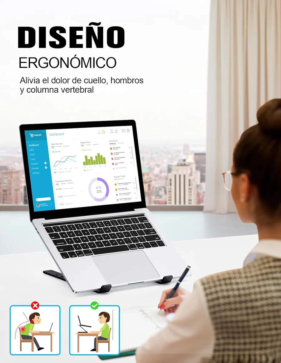 Babacom Soporte Portatil Mesa 5 Angulos