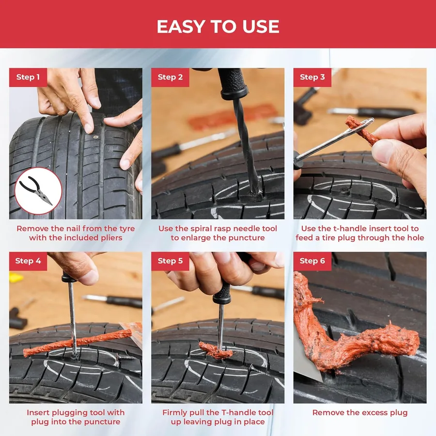 GADLANE Kit Repara Pinchazos Tubeless 7PCS
