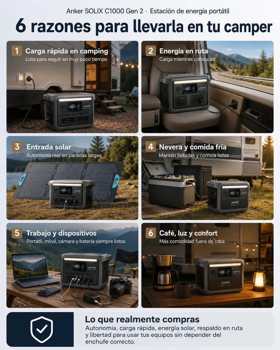 Anker SOLIX C1000 Gen 2 con Panel Solar 200W