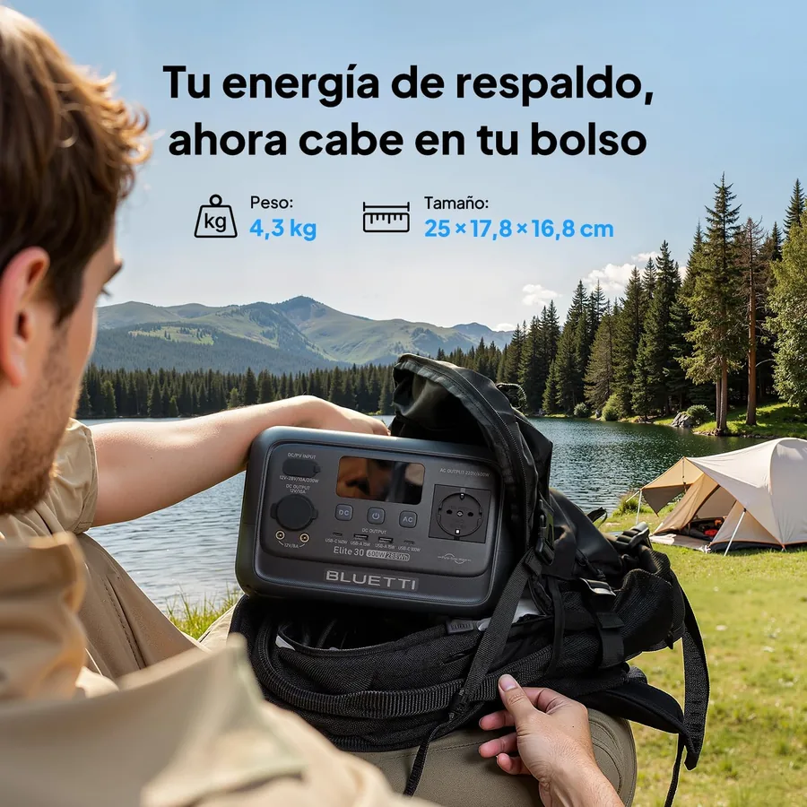 BLUETTI Elite 30 V2 Estacion de Energia Portatil 288Wh