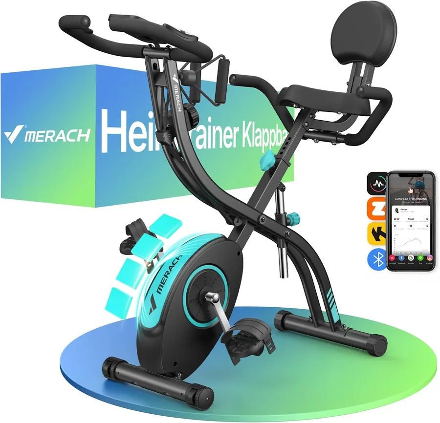 MERACH Bicicleta Estatica 4 en 1 con App Entrenamiento