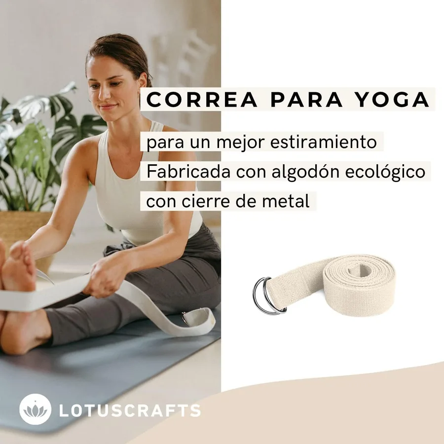 Lotuscrafts Cinturon de Yoga 100% Algodon 250 cm