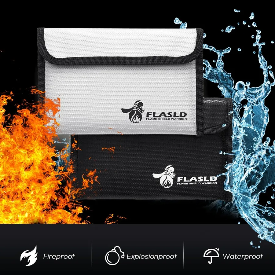 FLASLD Bolsa Ignifuga e Impermeable Documentos