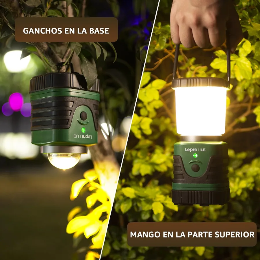 Lepro Linterna Camping LED Recargable 1000 lm