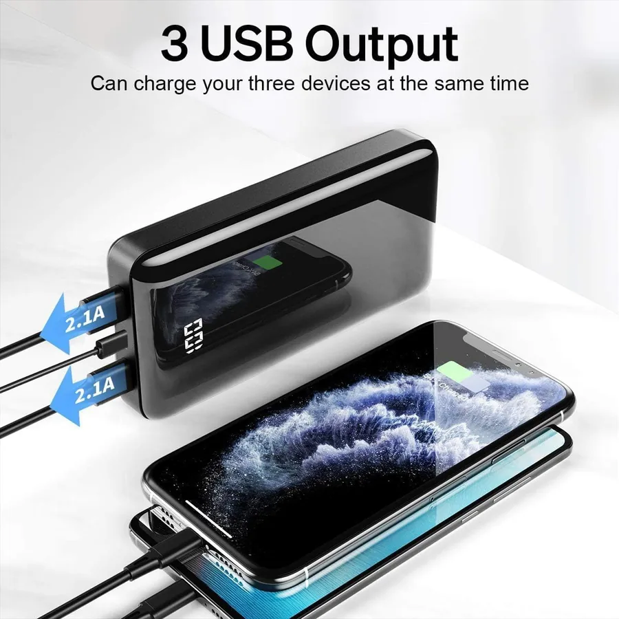 Bateria Externa Carga Rapida 24000mAh USB C
